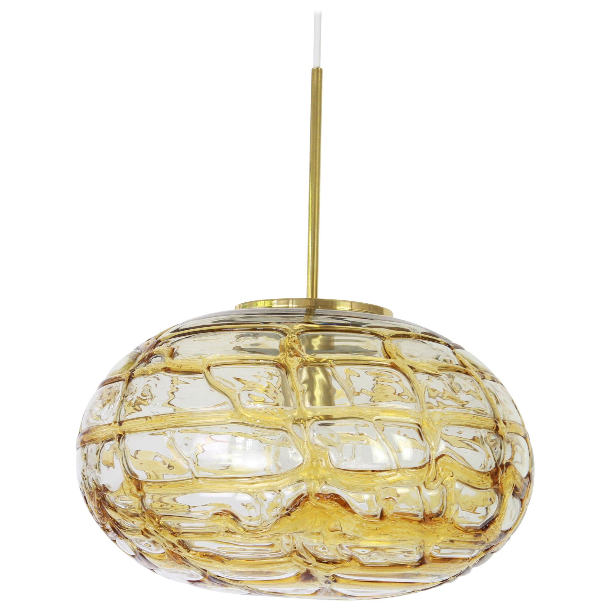 Murano Ball Pendant Light by Doria, Germany, 1970s For Sale