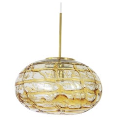 Lampe à suspension boule de Murano par Doria, Allemagne, années 1970