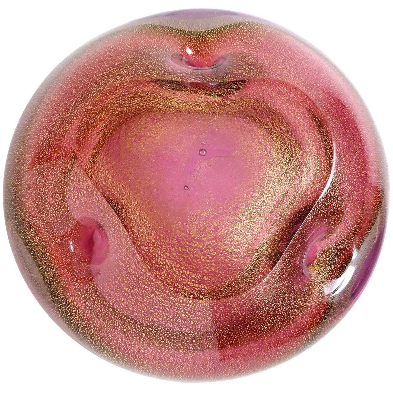 Murano Barbini Amethyst Gold Italian Art Glass Vanity Perfume Powder Box Set In Good Condition For Sale In Kissimmee, FL