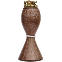 Murano Barbini Copper Aventurine Flecks Italian Art Glass Pinched Waist Lighter