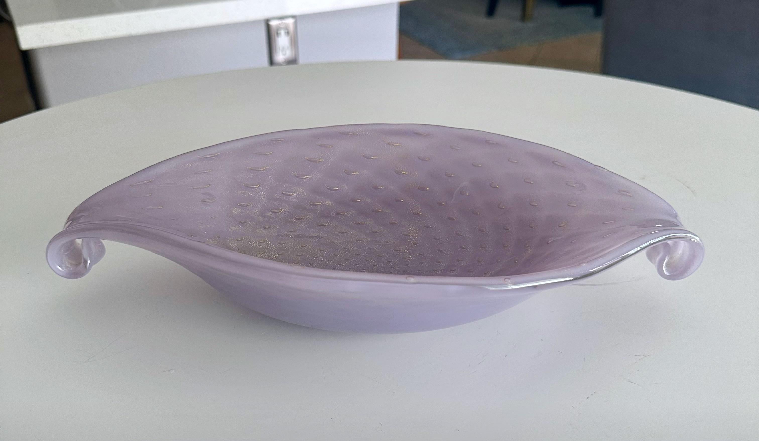 Murano Barbini Coupe de centre de table ovale en forme de lavande en vente 6