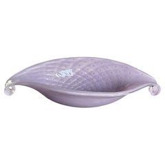 Murano Barbini Coupe de centre de table ovale en forme de lavande