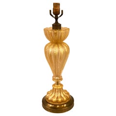 Murano Barovier and Toso Murano Glass 'Cordonato d'oro' Baluster Table Lamp Base