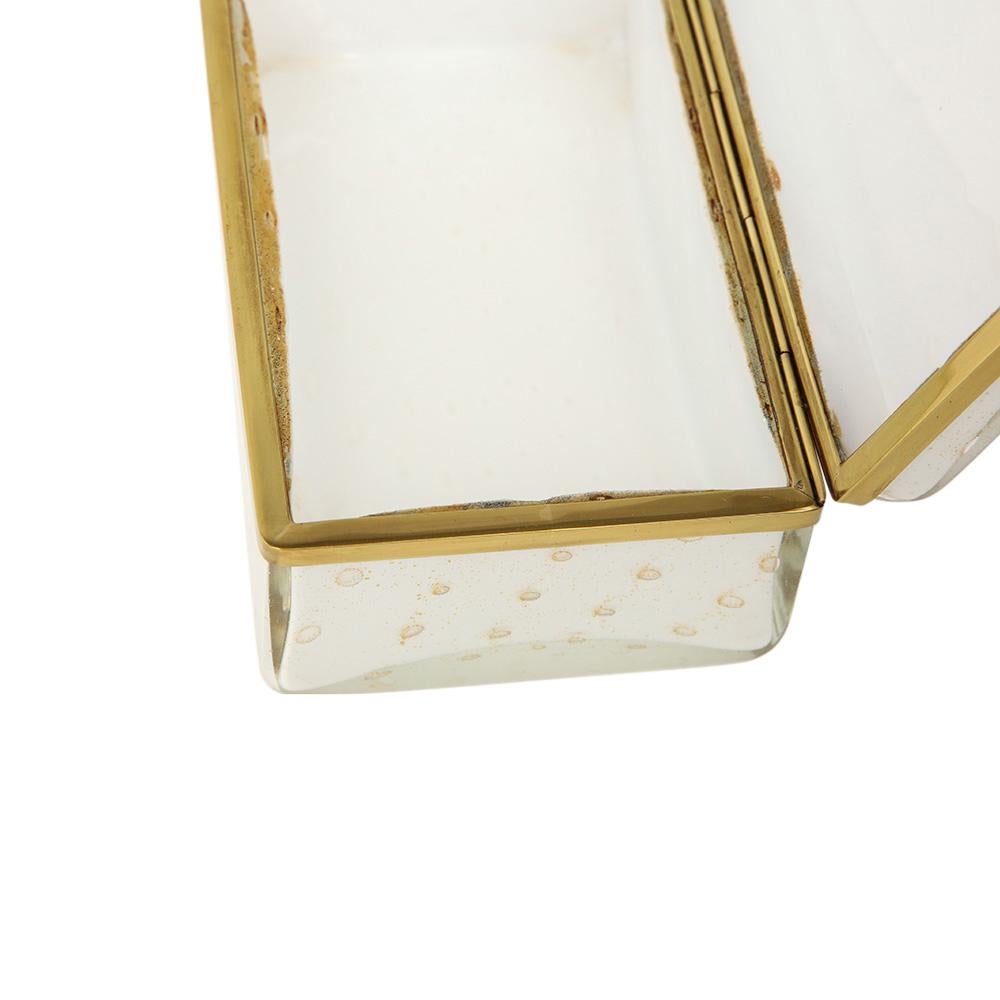 Murano Barovier & Toso Glasbox, Gold, Messing, mit Scharnier. im Angebot 11