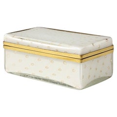 Murano Barovier & Toso Glass Box, Gold, Brass, Hinged.