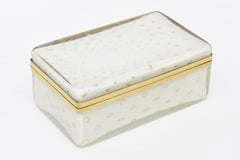 Murano Barovier e Toso Gold Aventurine Hinged Glass Box Mid-Century Modern
