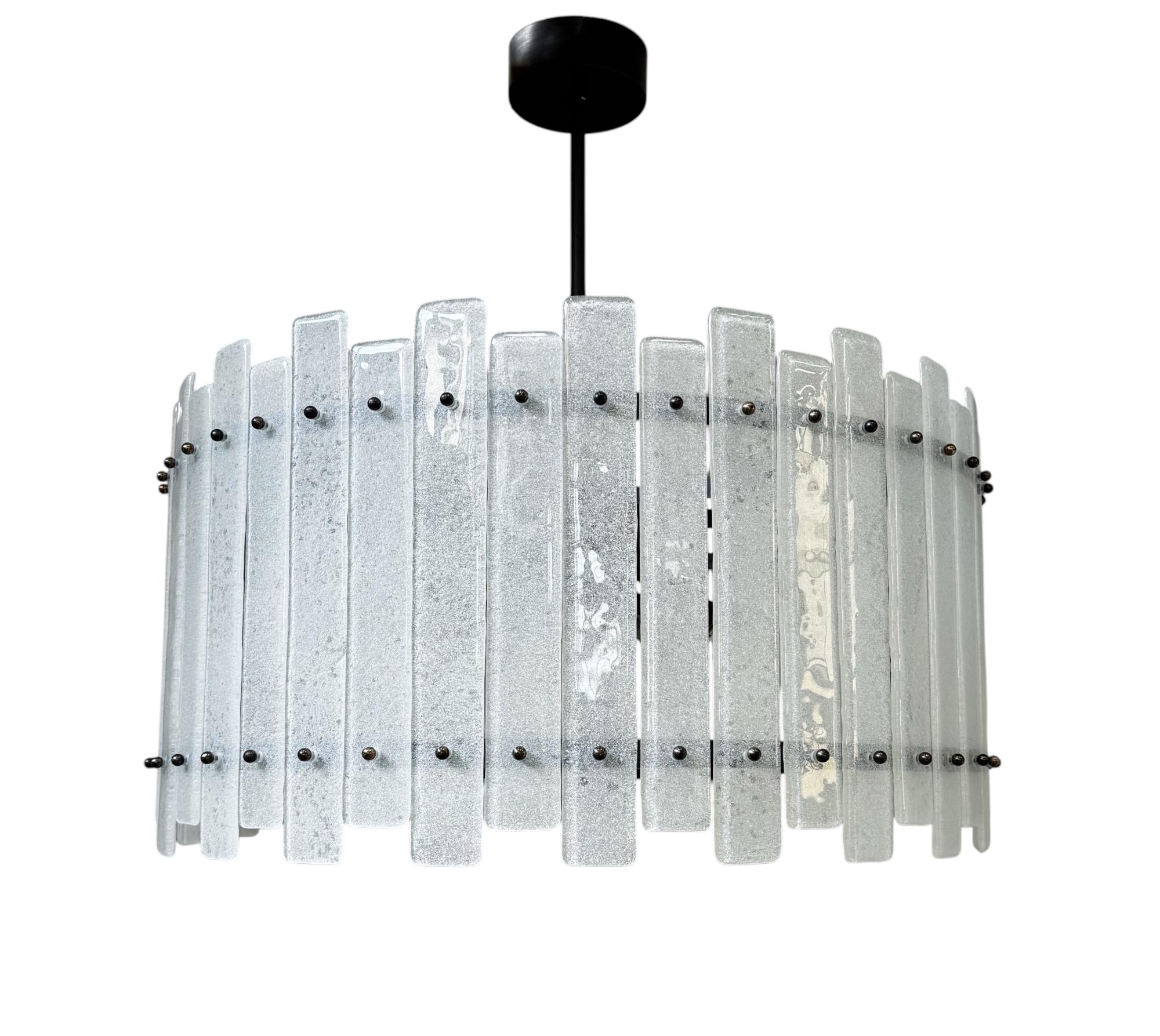 Mid-Century Modern Lustre à barreaux de Murano par Fabio LTD en vente