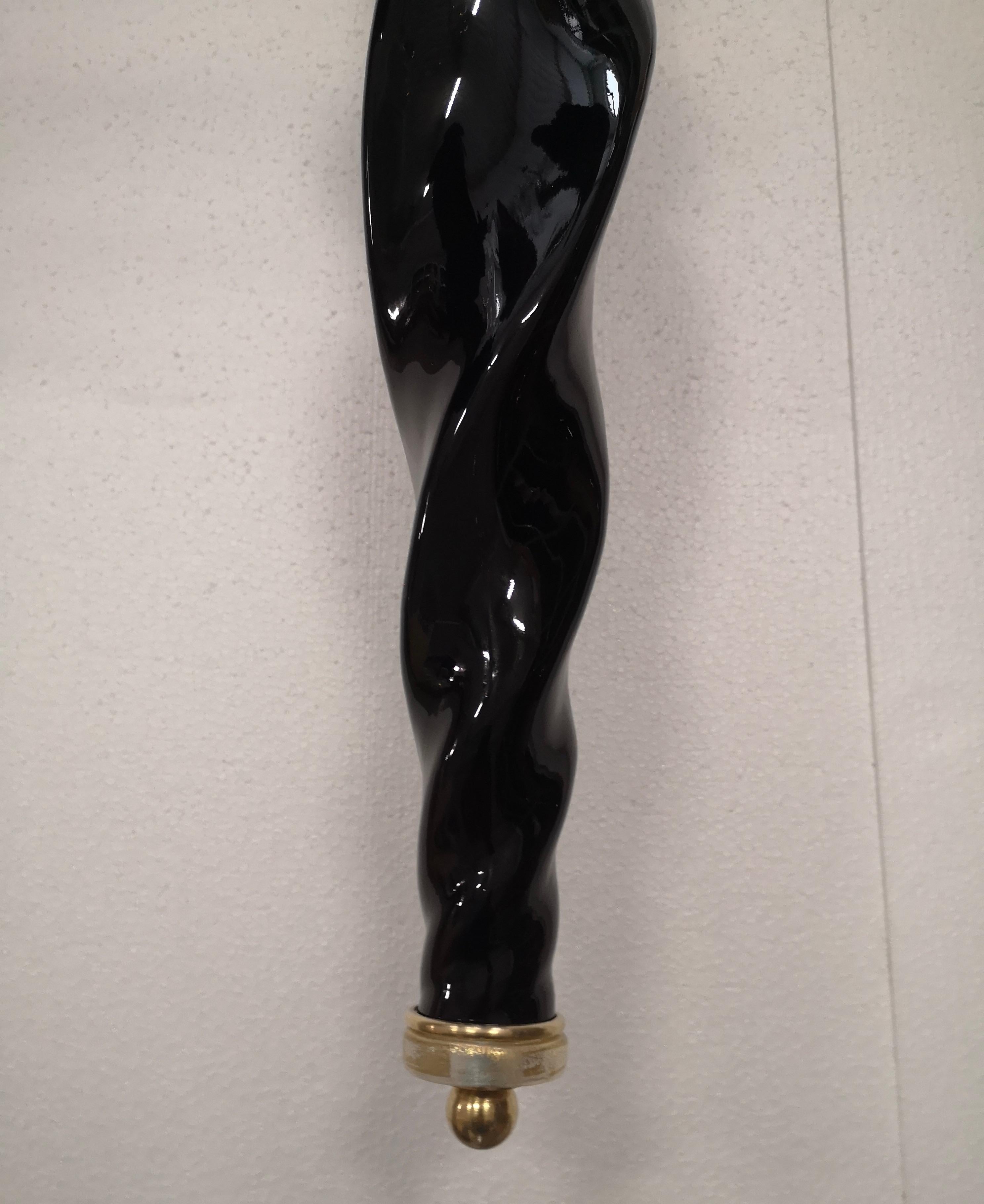 Murano Black and Cream Color Glass Wall Light, 1980 For Sale 2