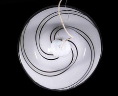 Murano Black and White Lamp, Mid-20th Century
