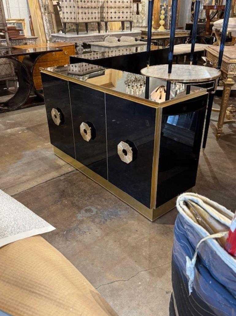 XXIe siècle et contemporain Buffet en verre noir de Murano en vente