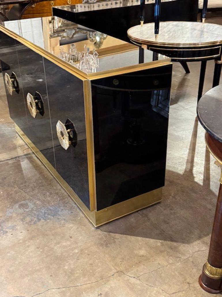 Buffet en verre noir de Murano en vente 1