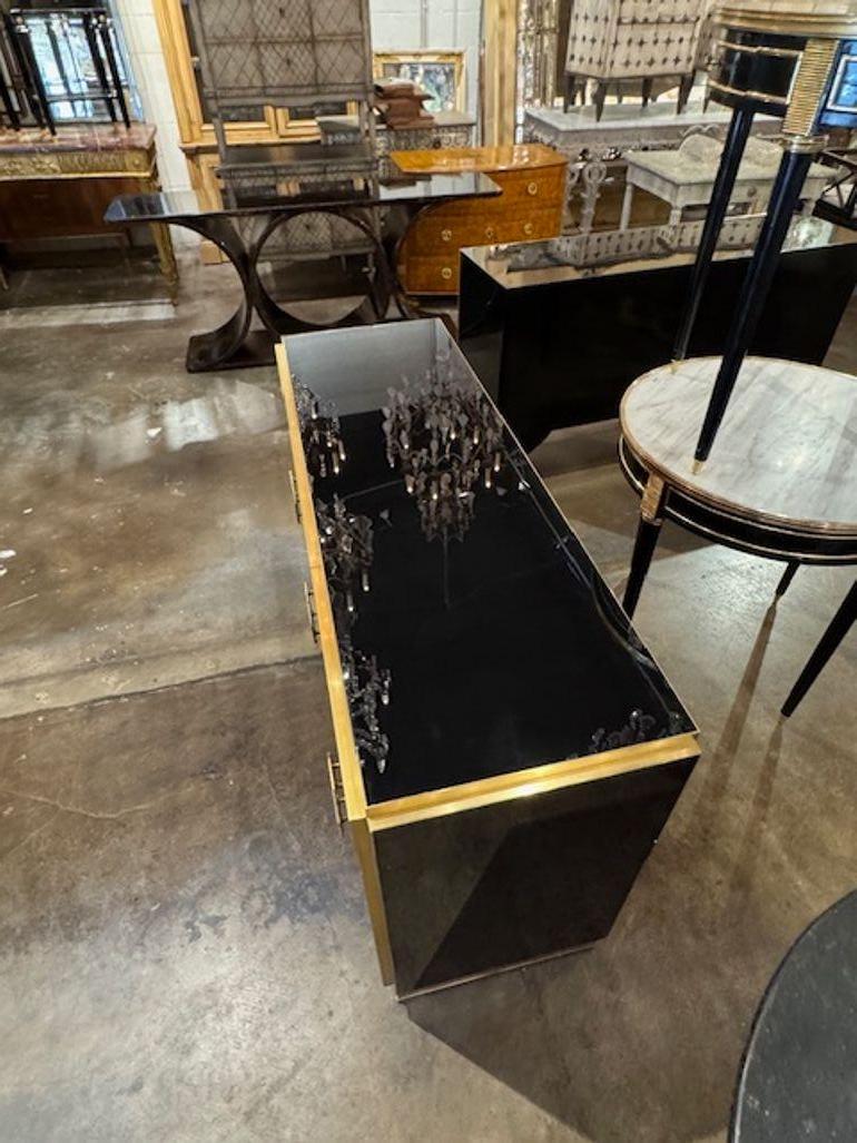 Buffet en verre noir de Murano en vente 2