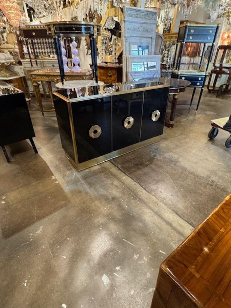 Buffet en verre noir de Murano en vente 3