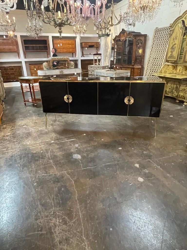 Murano Black Glass Sideboard For Sale at 1stDibs