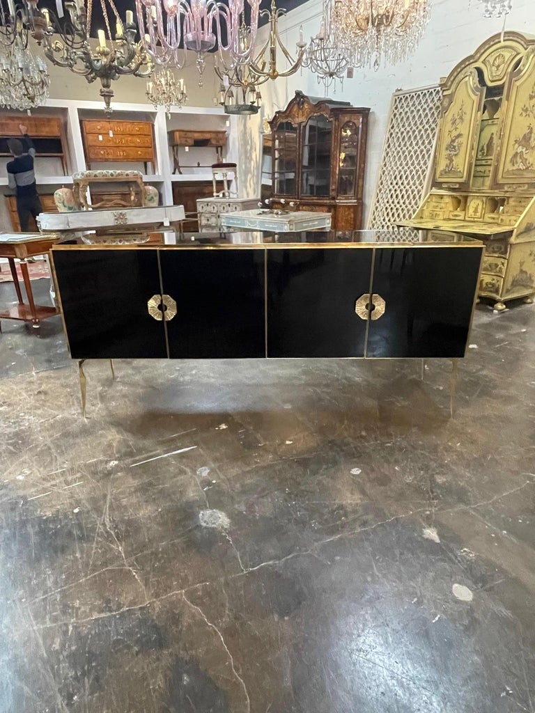 Murano Black Glass Sideboard For Sale at 1stDibs