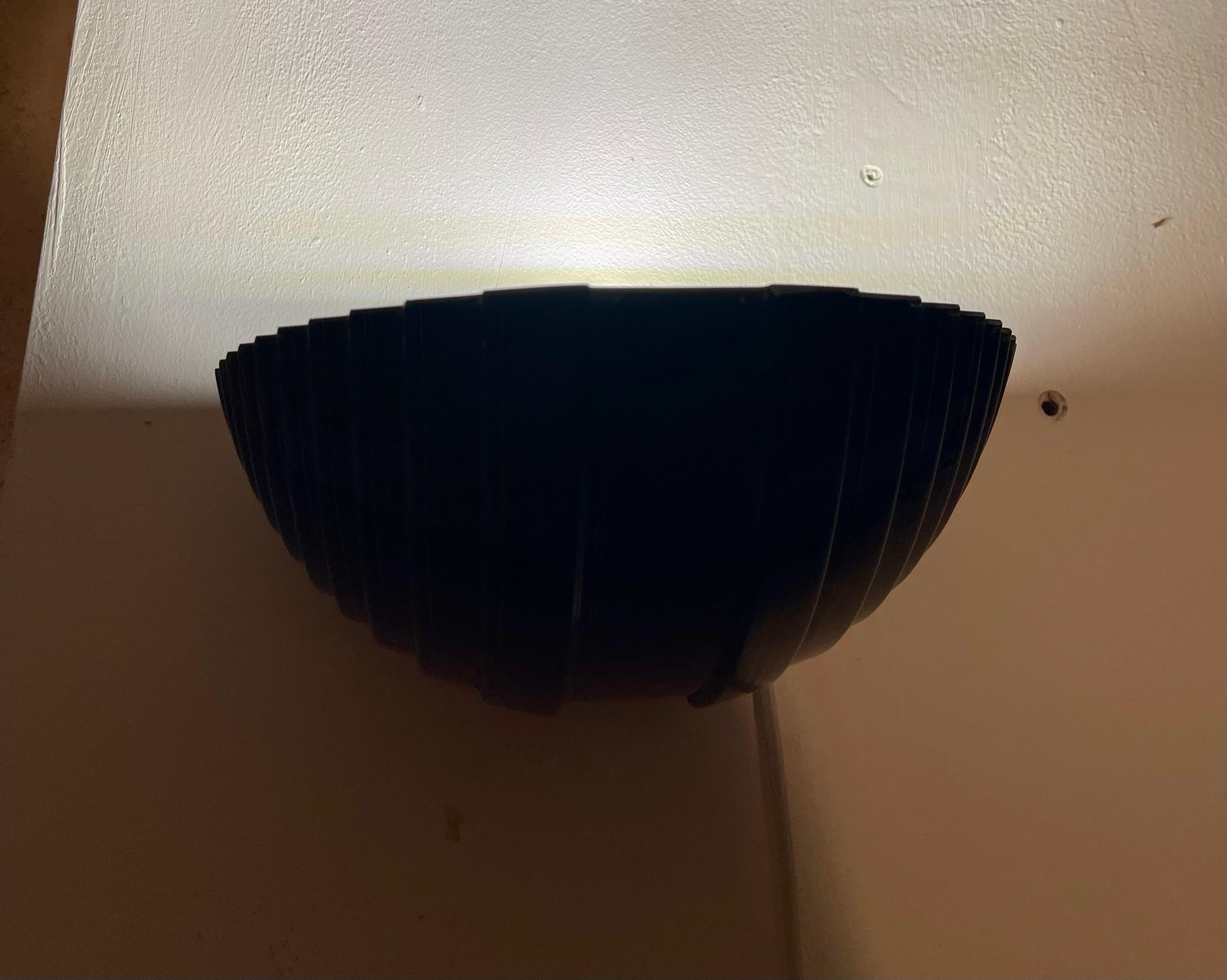 Aplique de cristal negro de Murano de la pareja Vetri, Italia, años 90 Vidrio artístico en venta