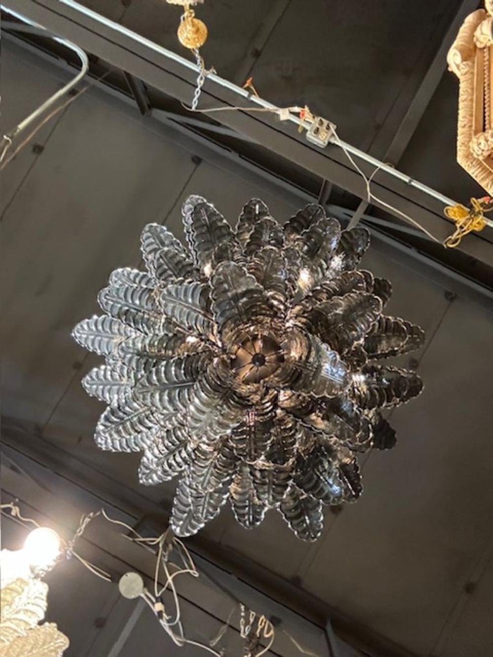 Lustre Murano en forme de palmier noir en vente 1