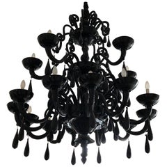 Murano Black Pendant Black