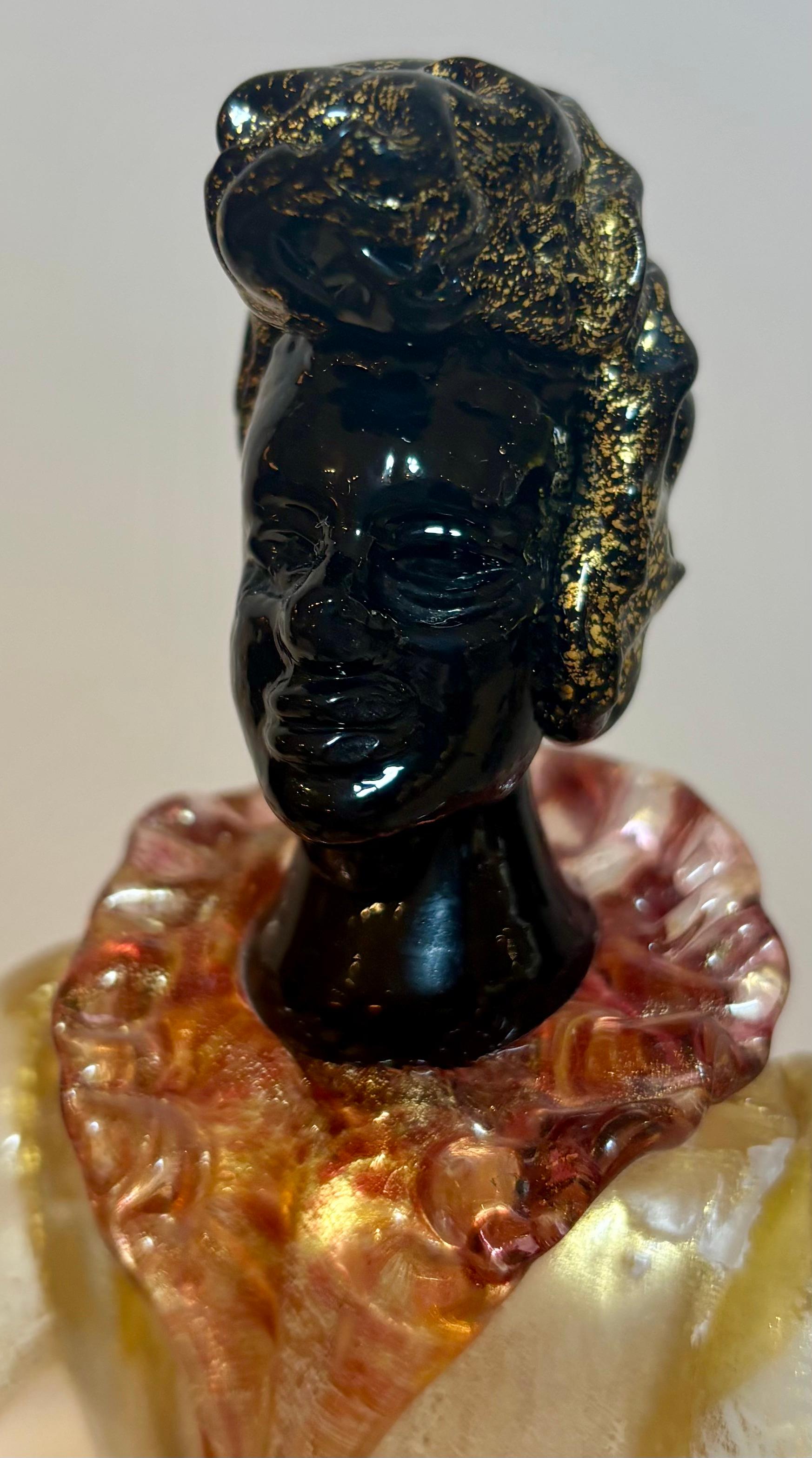Murano Blackamoor Glass Candleholder, Attributed to Barovier & Toso For Sale 6