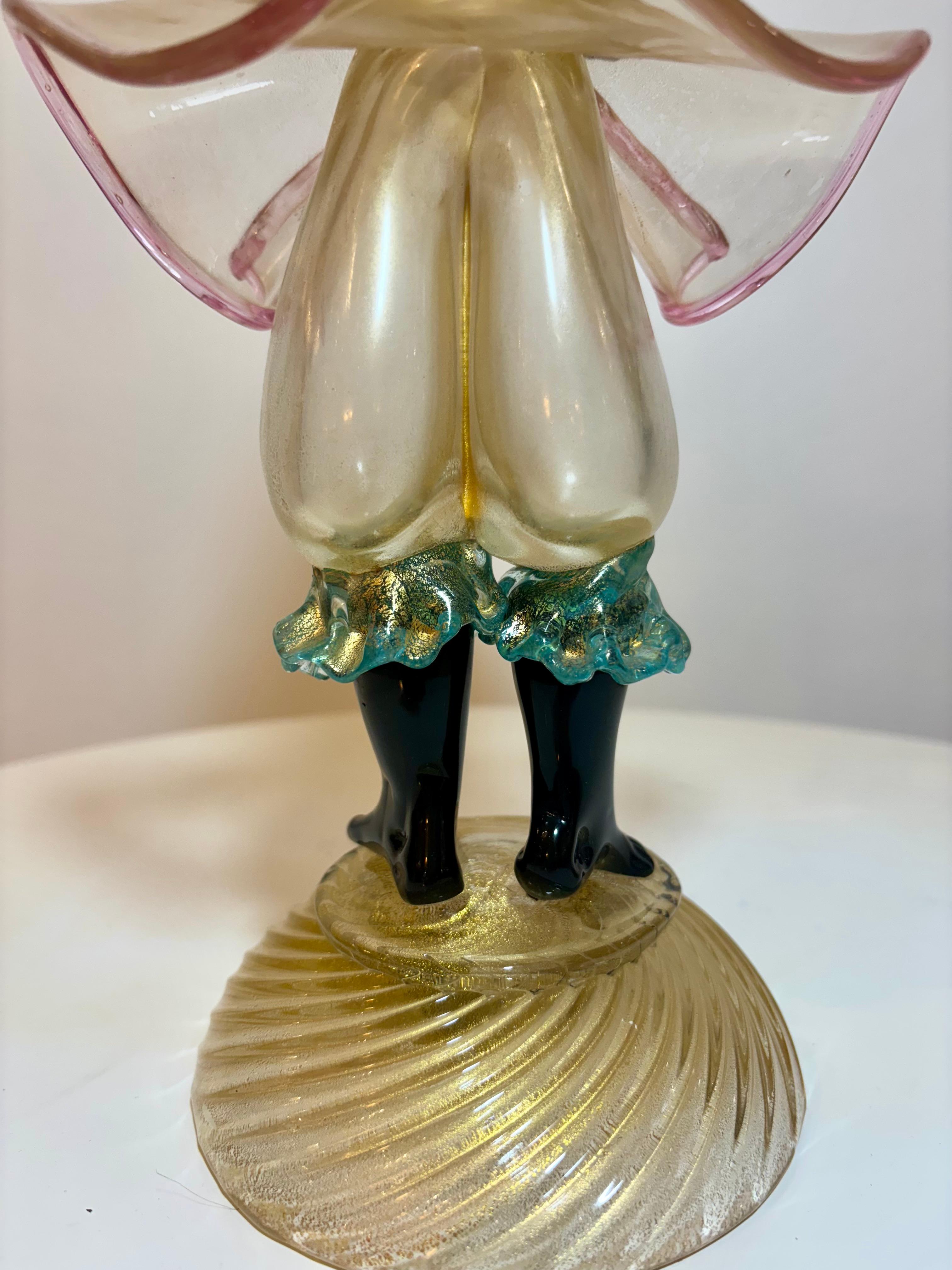 Murano Blackamoor Glass Candleholder, Attributed to Barovier & Toso For Sale 8