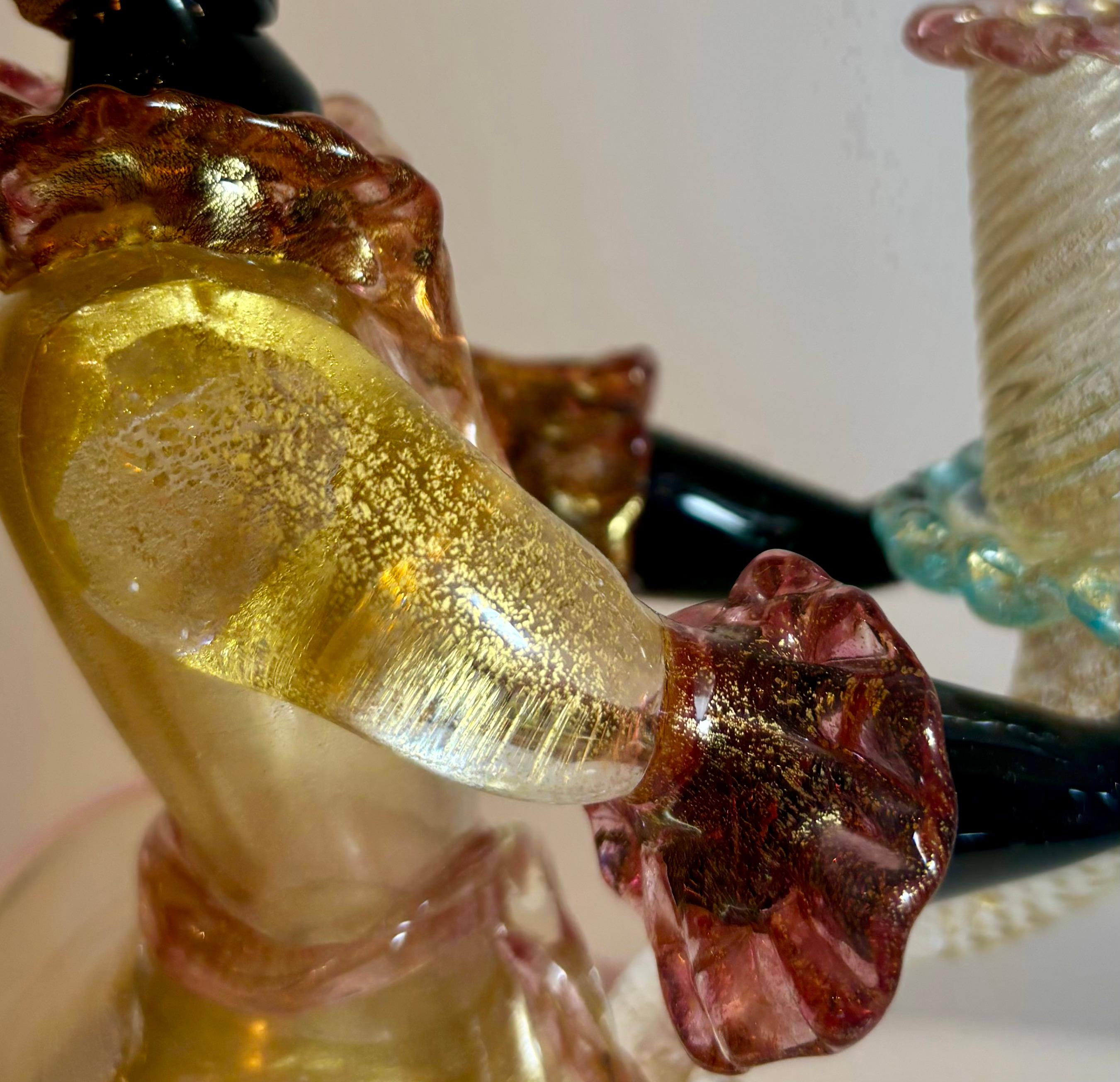 Murano Blackamoor Glass Candleholder, Attributed to Barovier & Toso For Sale 9