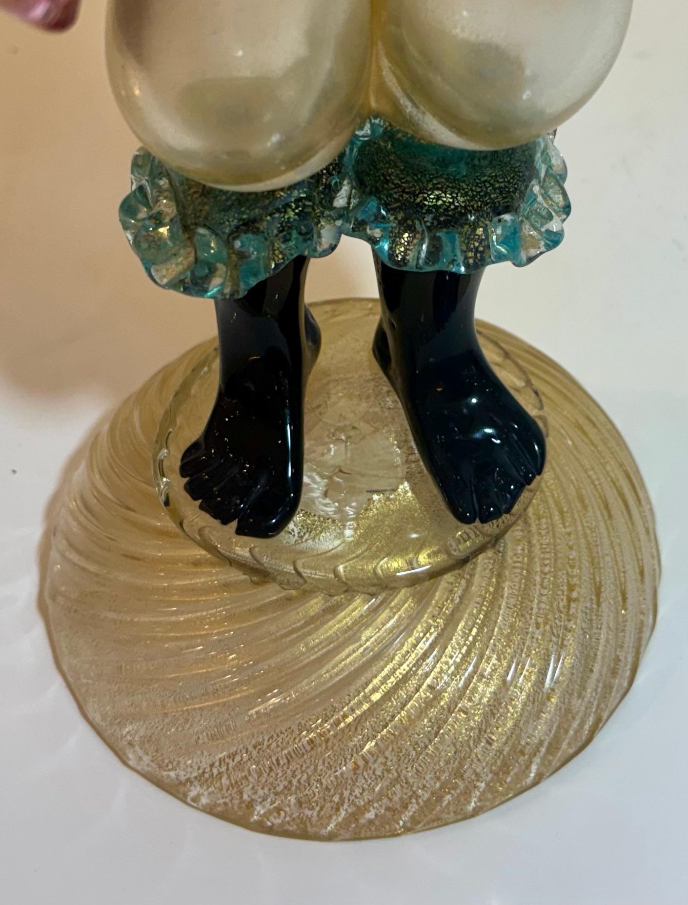 Murano Blackamoor Glass Candleholder, Attributed to Barovier & Toso For Sale 12