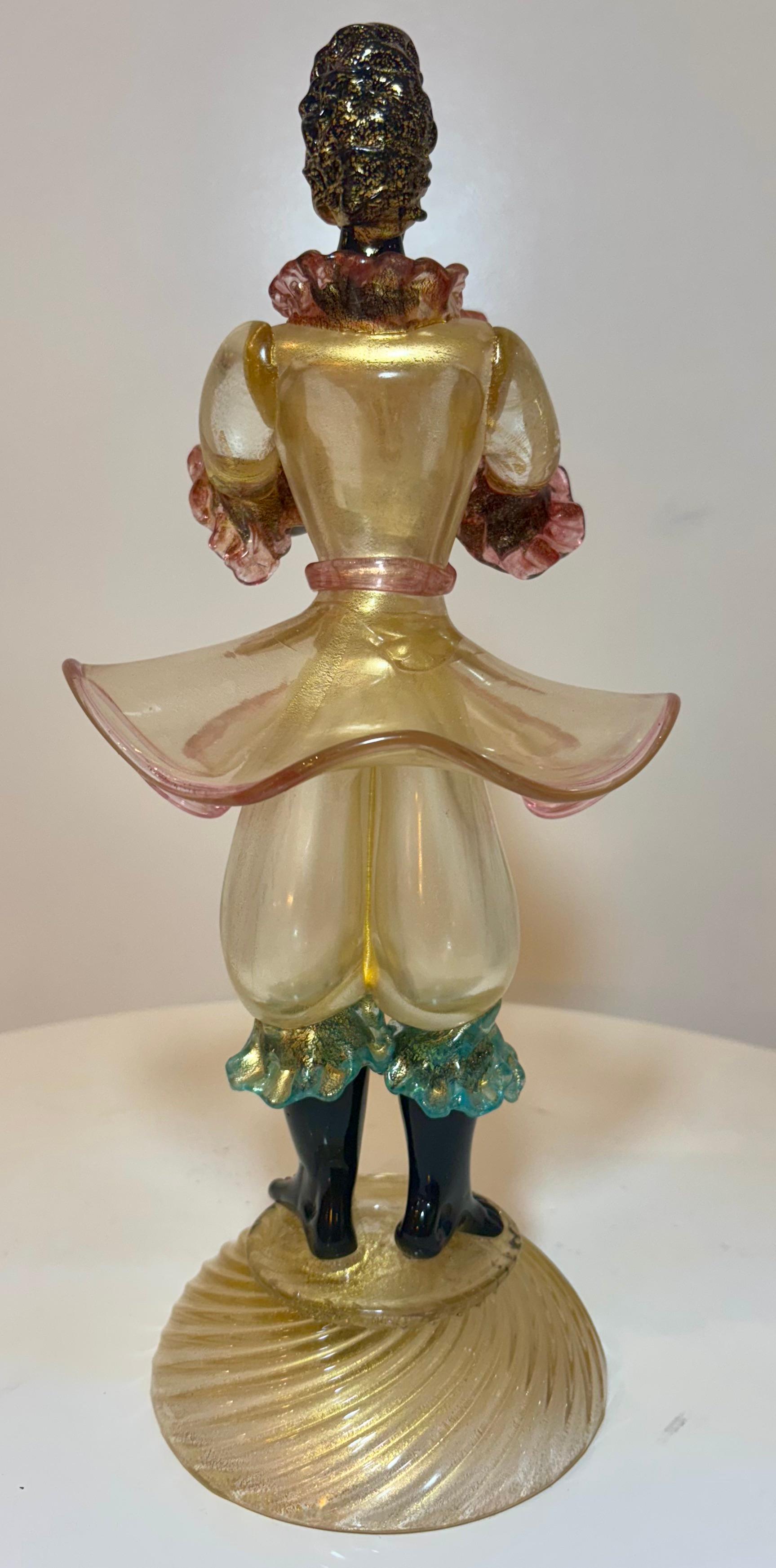 Murano Blackamoor Glass Candleholder, Attributed to Barovier & Toso For Sale 1