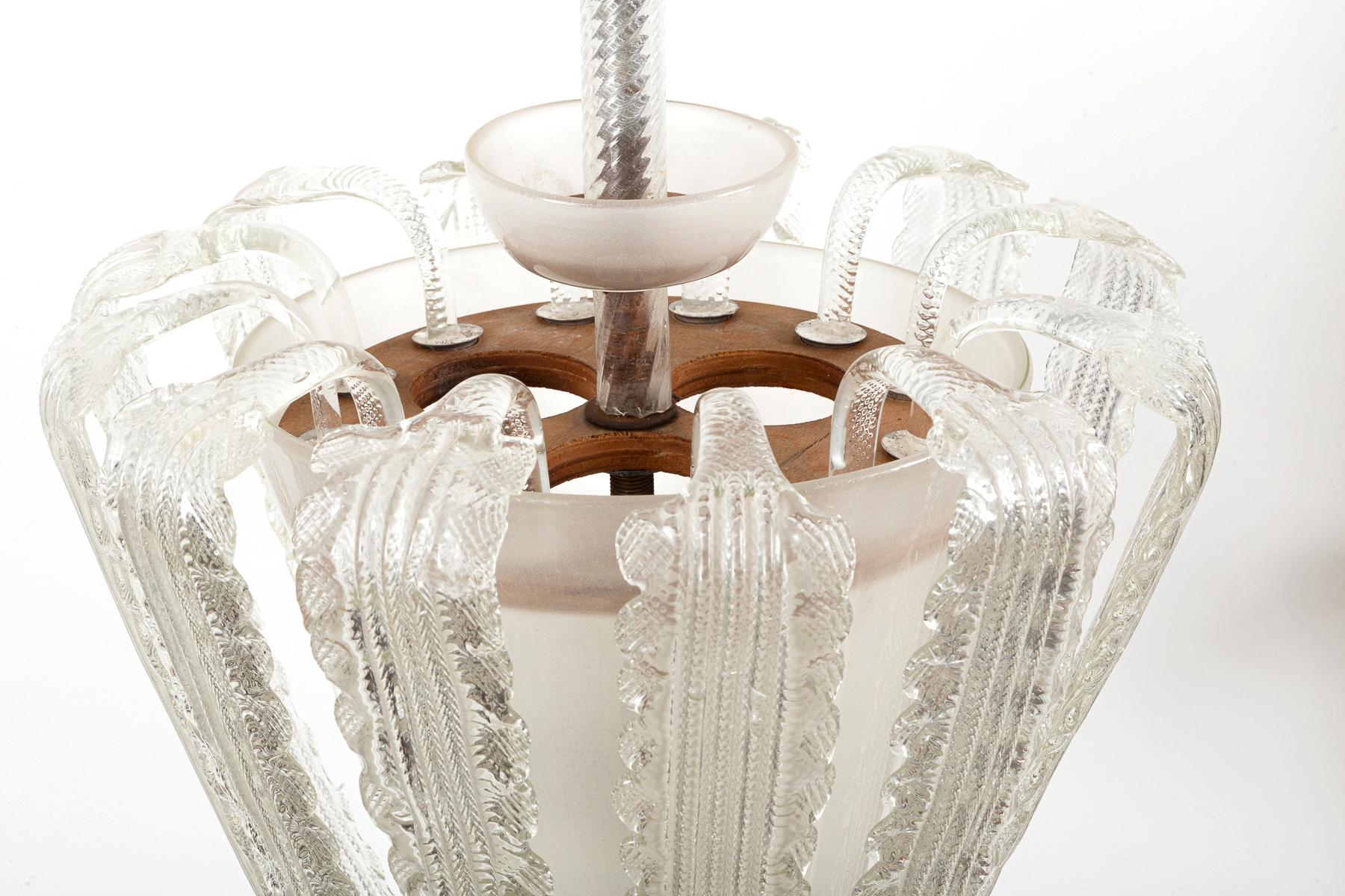 Farol de Murano Soplado con Hojas en Cascada, años 40 siglo XX en venta