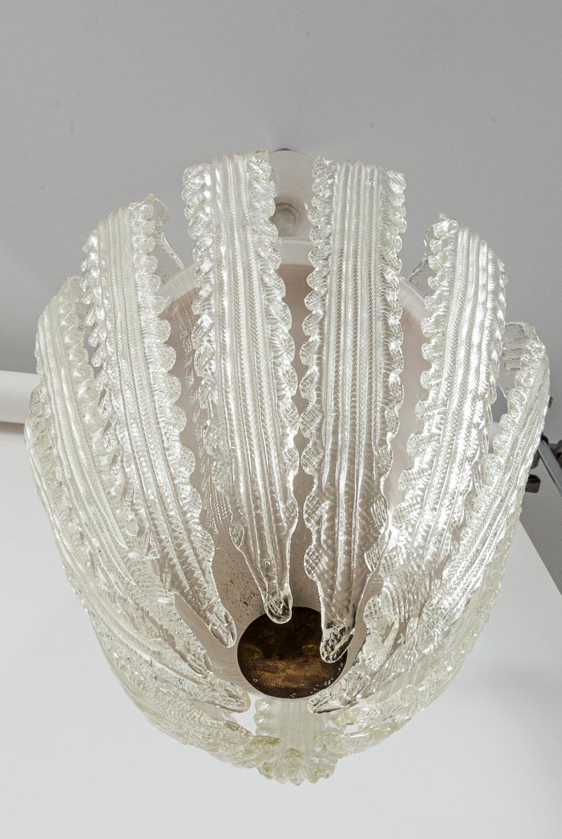 Farol de Murano Soplado con Hojas en Cascada, años 40 en venta 2