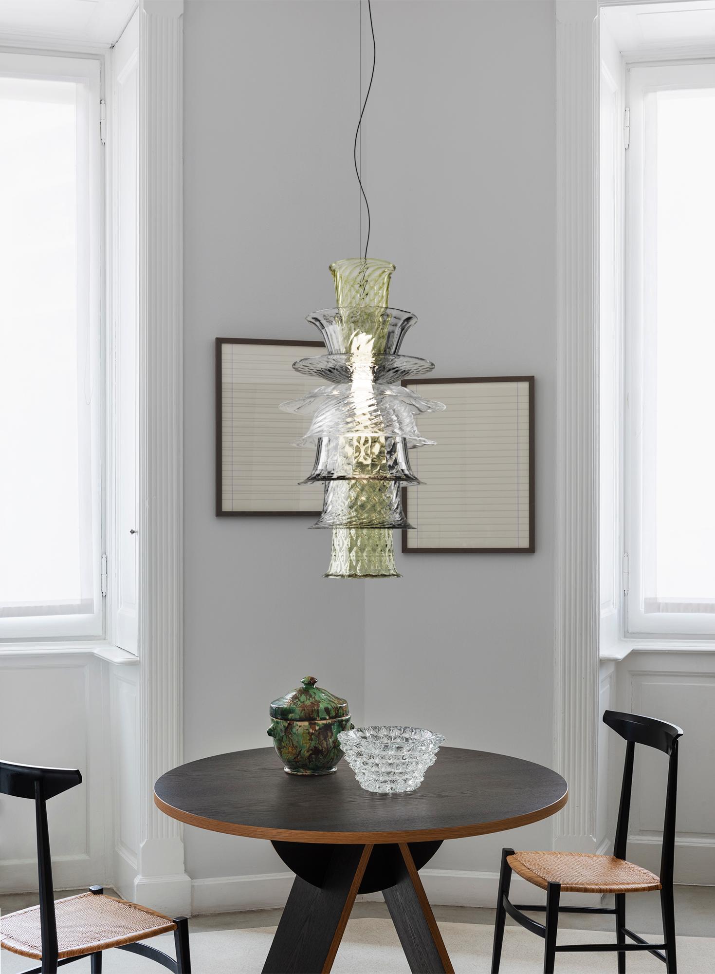 Italienisches Murano Glas Aufhängung venezianisches Kristall Barovier & Toso (21. Jahrhundert und zeitgenössisch) im Angebot