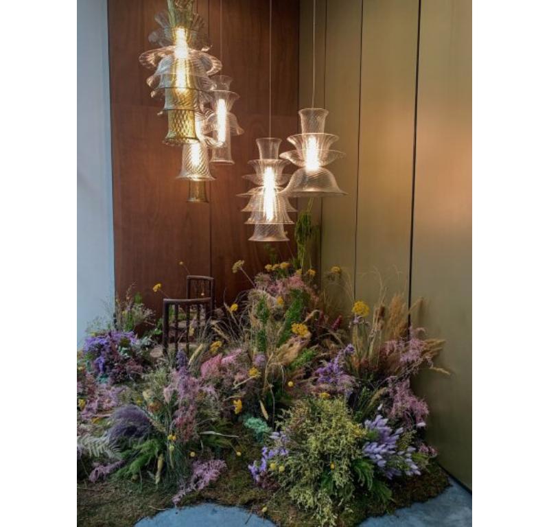 Lampada a sospensione in vetro di Murano, trasparente In condizioni Nuovo in vendita a Venice, IT