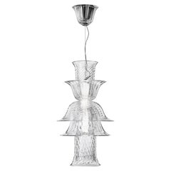 Murano Glas Hängeleuchte, Transparent