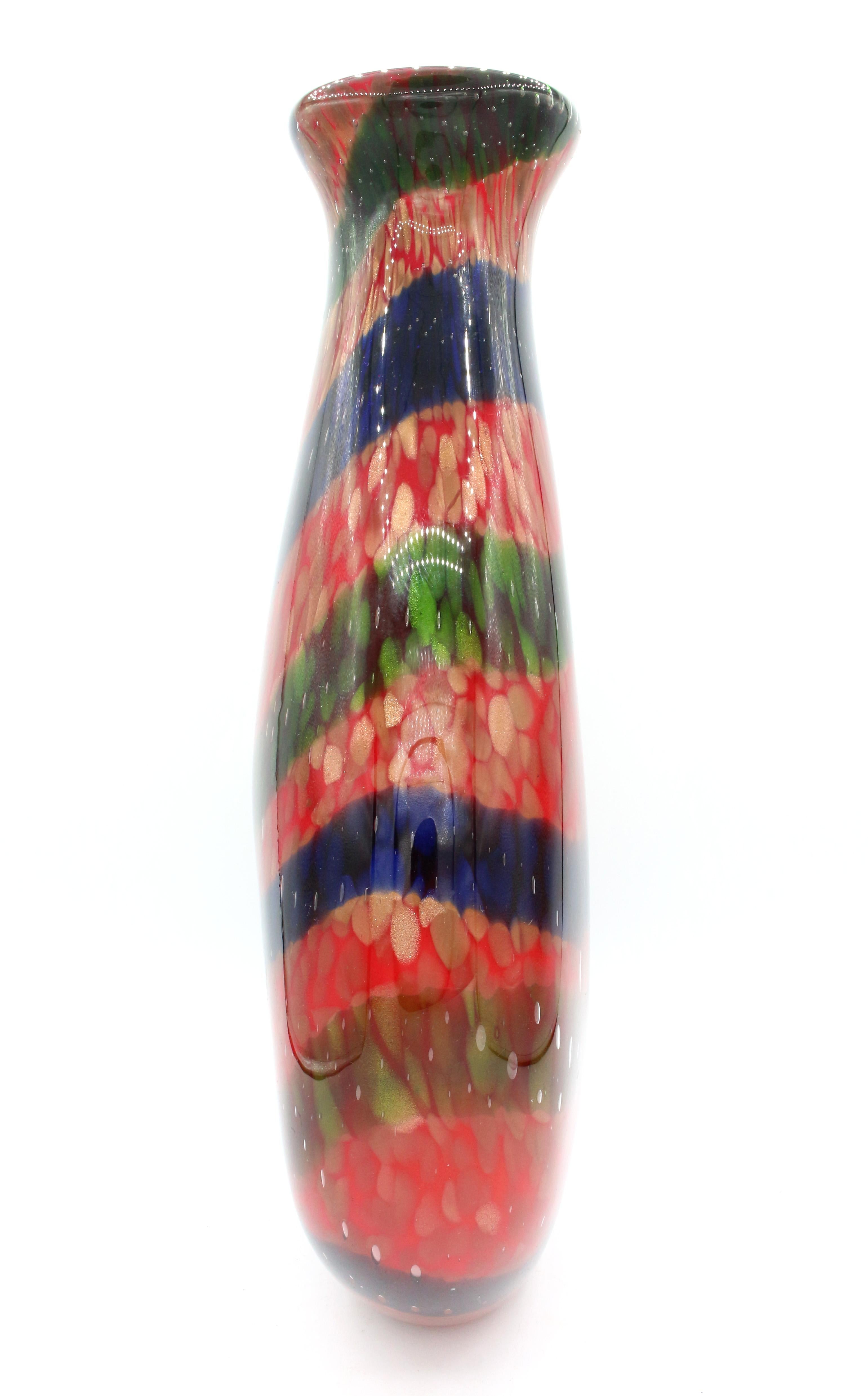 Mid-20th Century Murano Blown Glass, Cased Glass Vase of Large Flask Form, c.1960s, Italian For Sale