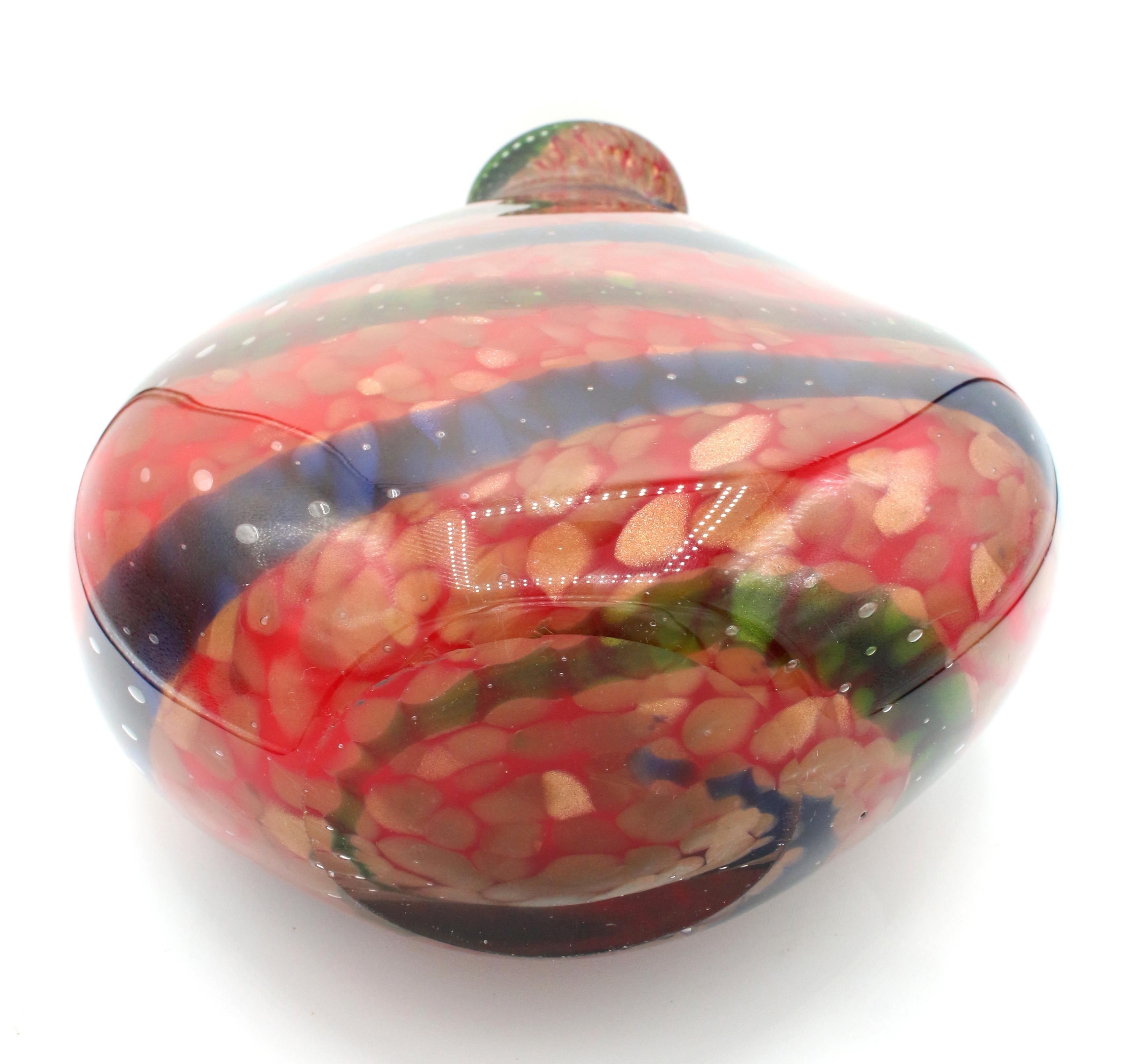 Murano Blown Glass, Cased Glass Vase of Large Flask Form, c.1960s, Italian For Sale 2