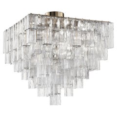 Murano blown Glass Ceiling Lamp Empire - Transparent Venetian crystal