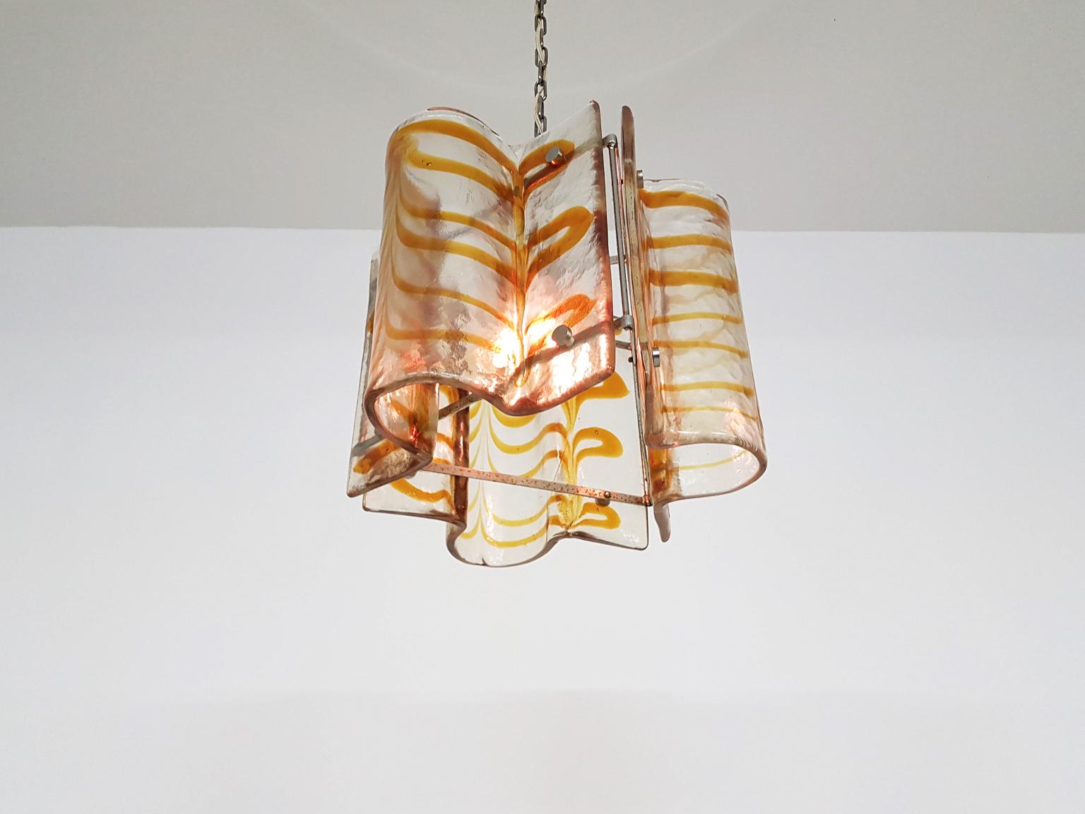 20th Century Murano Blown Glass Chandelier, Italy, 1960s For Sale