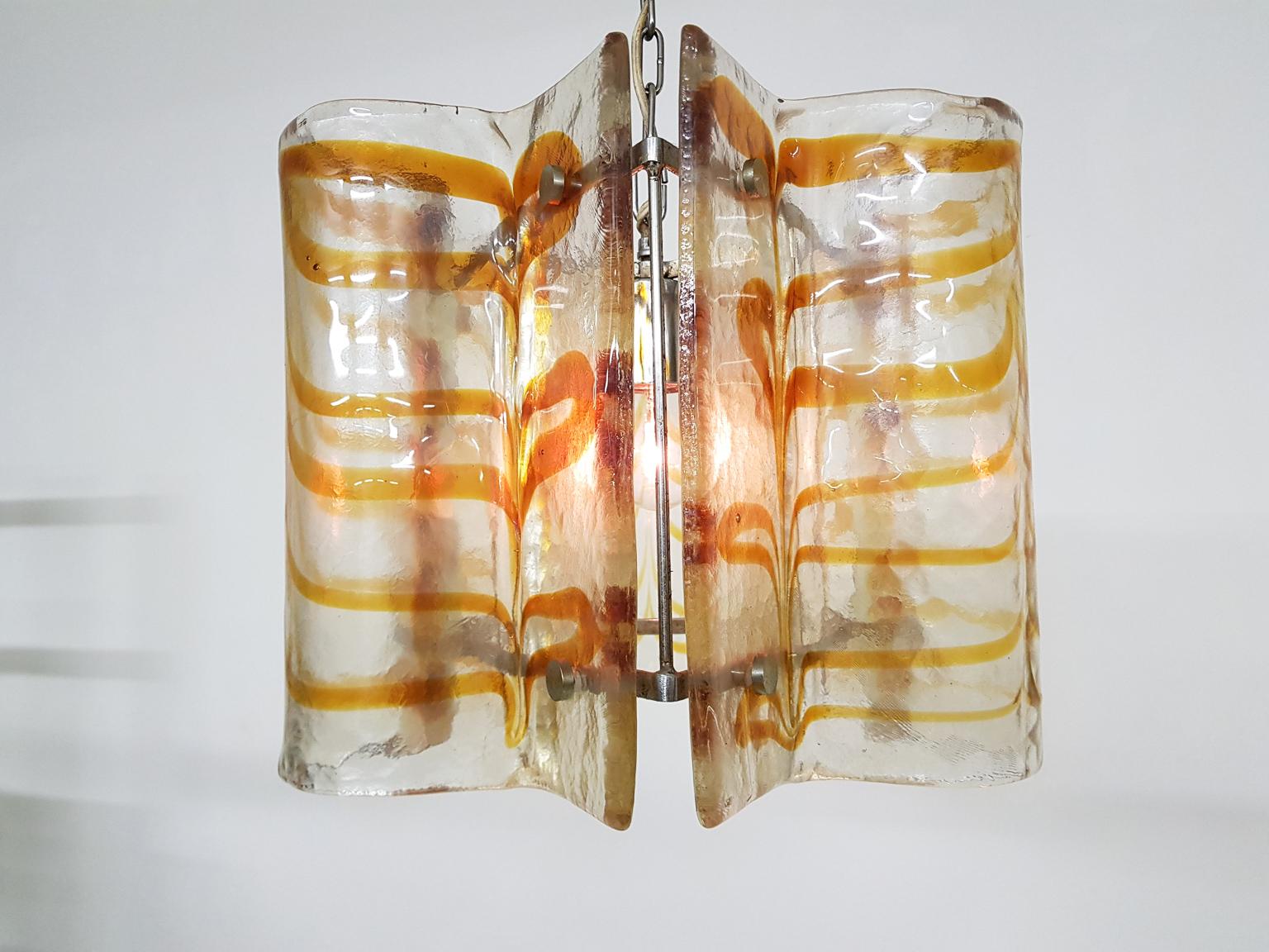 Murano Blown Glass Chandelier, Italy, 1960s For Sale 2