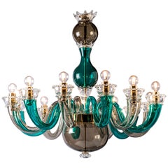 Murano Blown Glass Chandelier Design by Gio Ponti for Venini Official