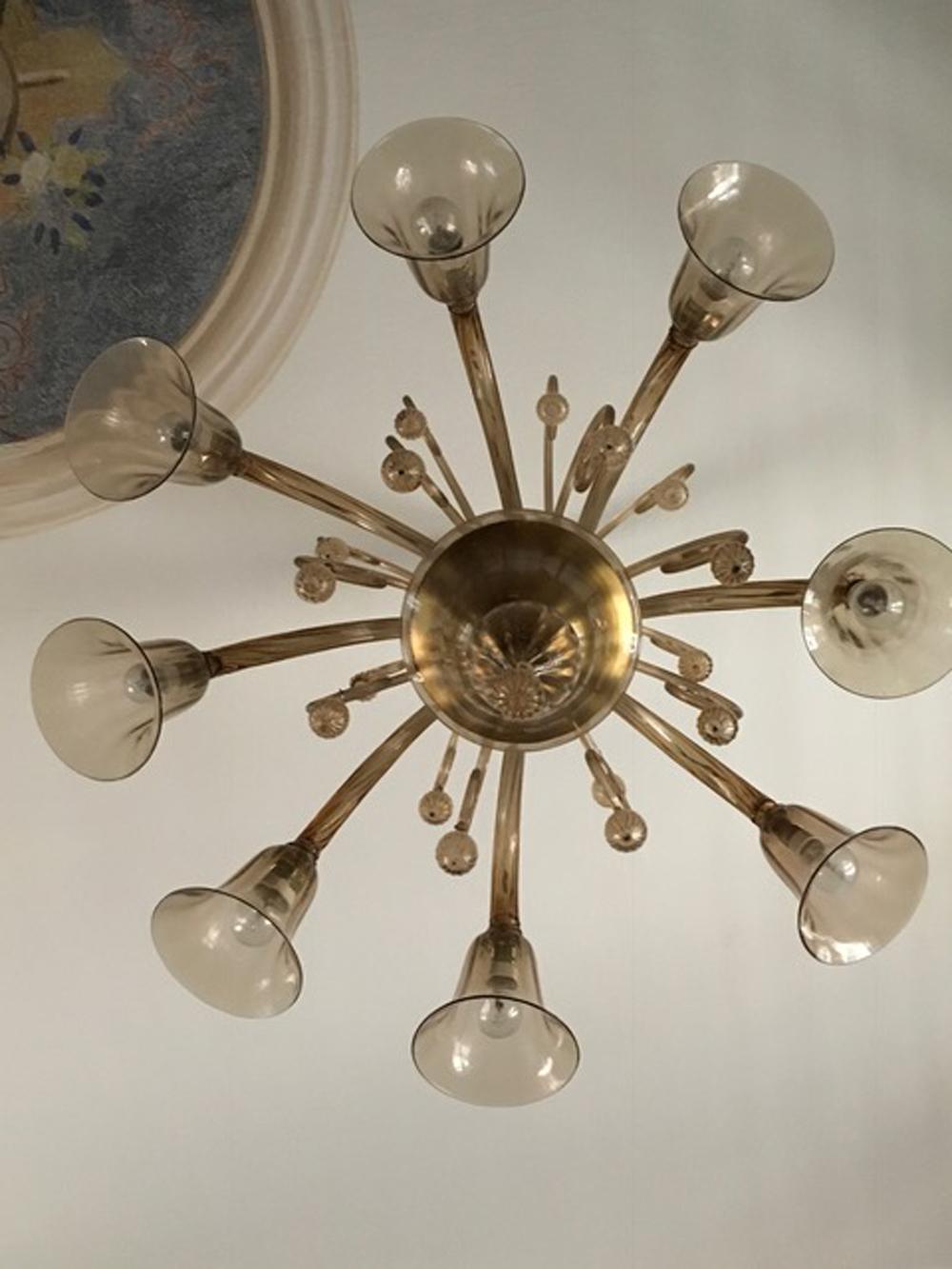 1960 murano glass chandelier