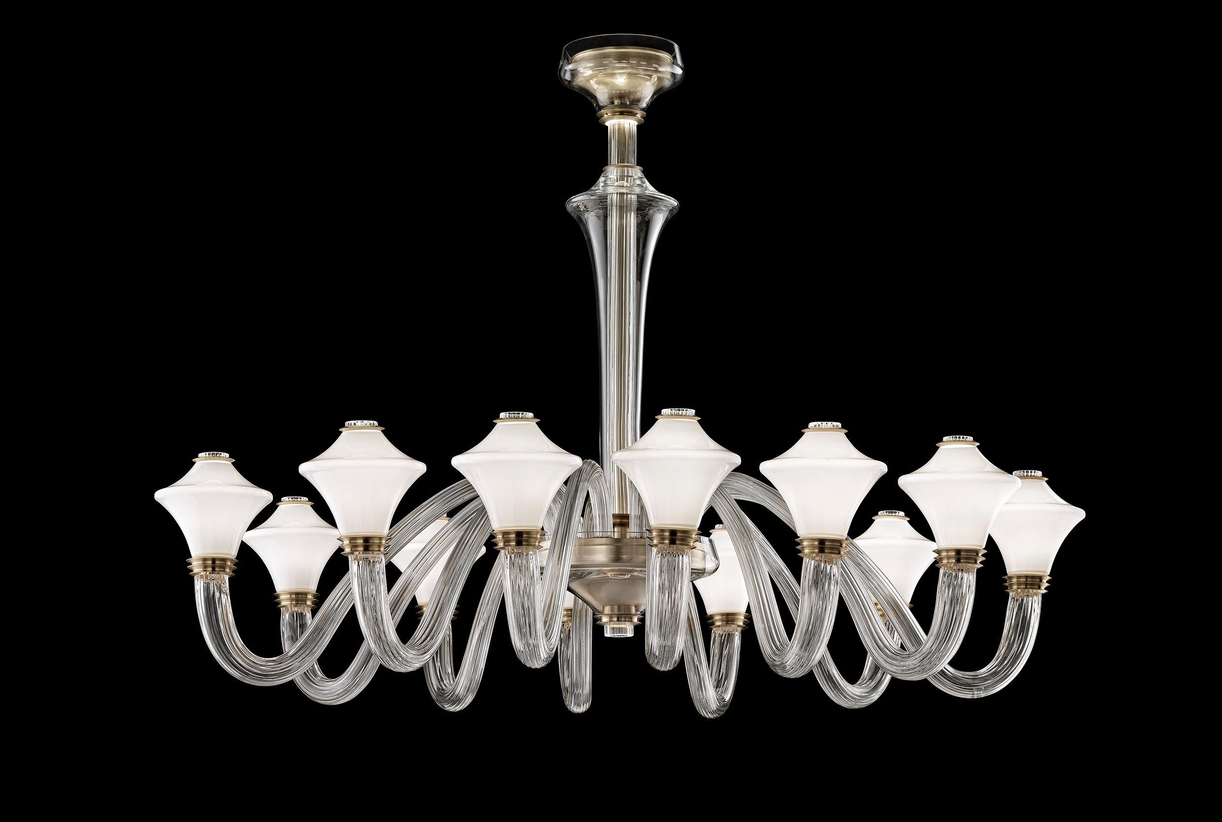 Lampadario in vetro soffiato di Murano, Metropolis, cristallo veneziano In condizioni Nuovo in vendita a Venice, IT