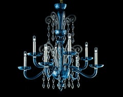Murano Glass Chandelier, Olive Venetian Crystal, Taymyr