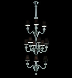 Murano blown Glass Chandelier, Torpedo Amsterdam, Venetian Crystal