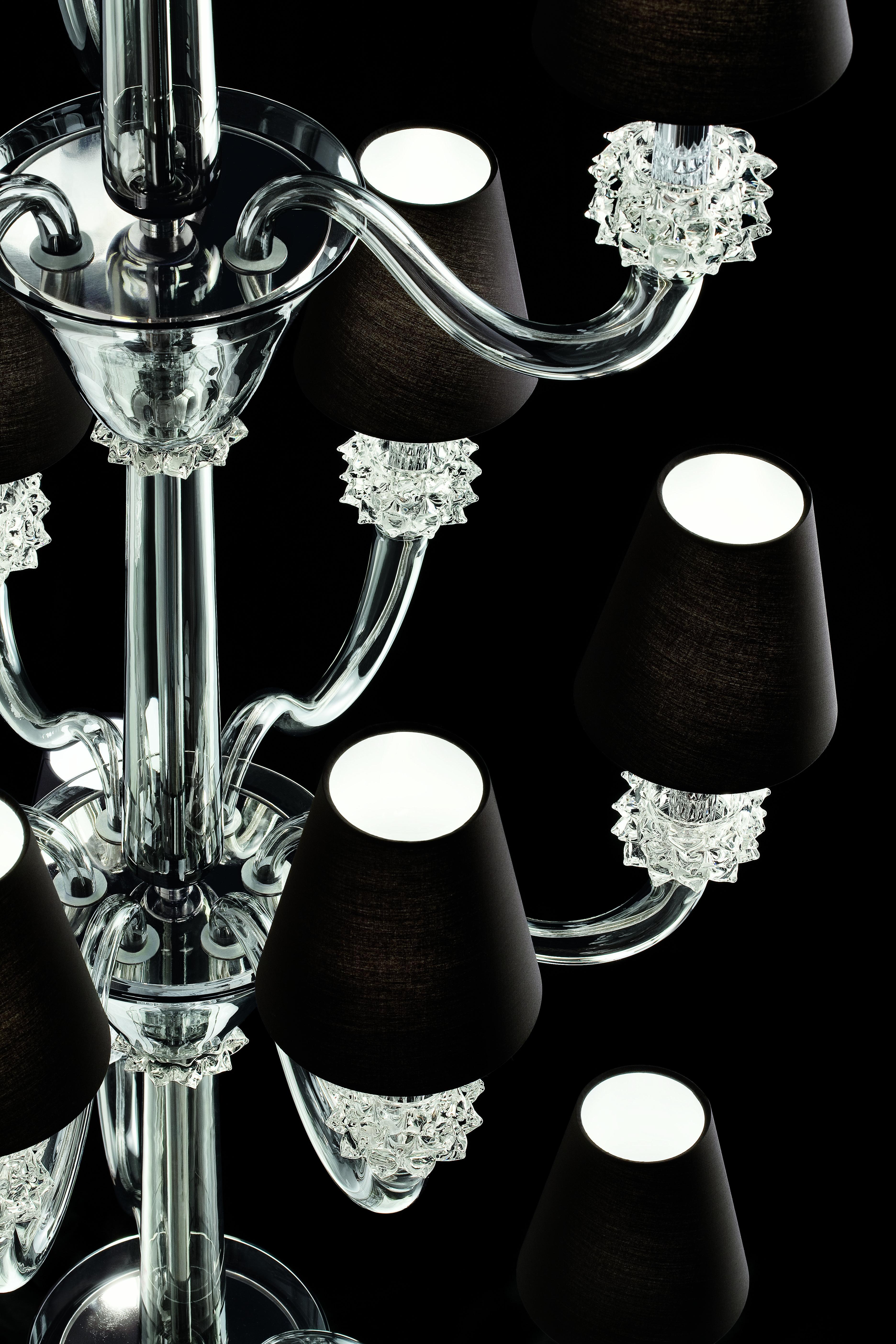Italian Murano blown Glass Chandelier, Torpedo Amsterdam, Venetian Crystal For Sale