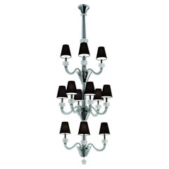 Murano blown Glass Chandelier, Torpedo Amsterdam, Venetian Crystal