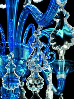 Murano Glass Chandelier, Venetian Crystal, Torpedo Taif