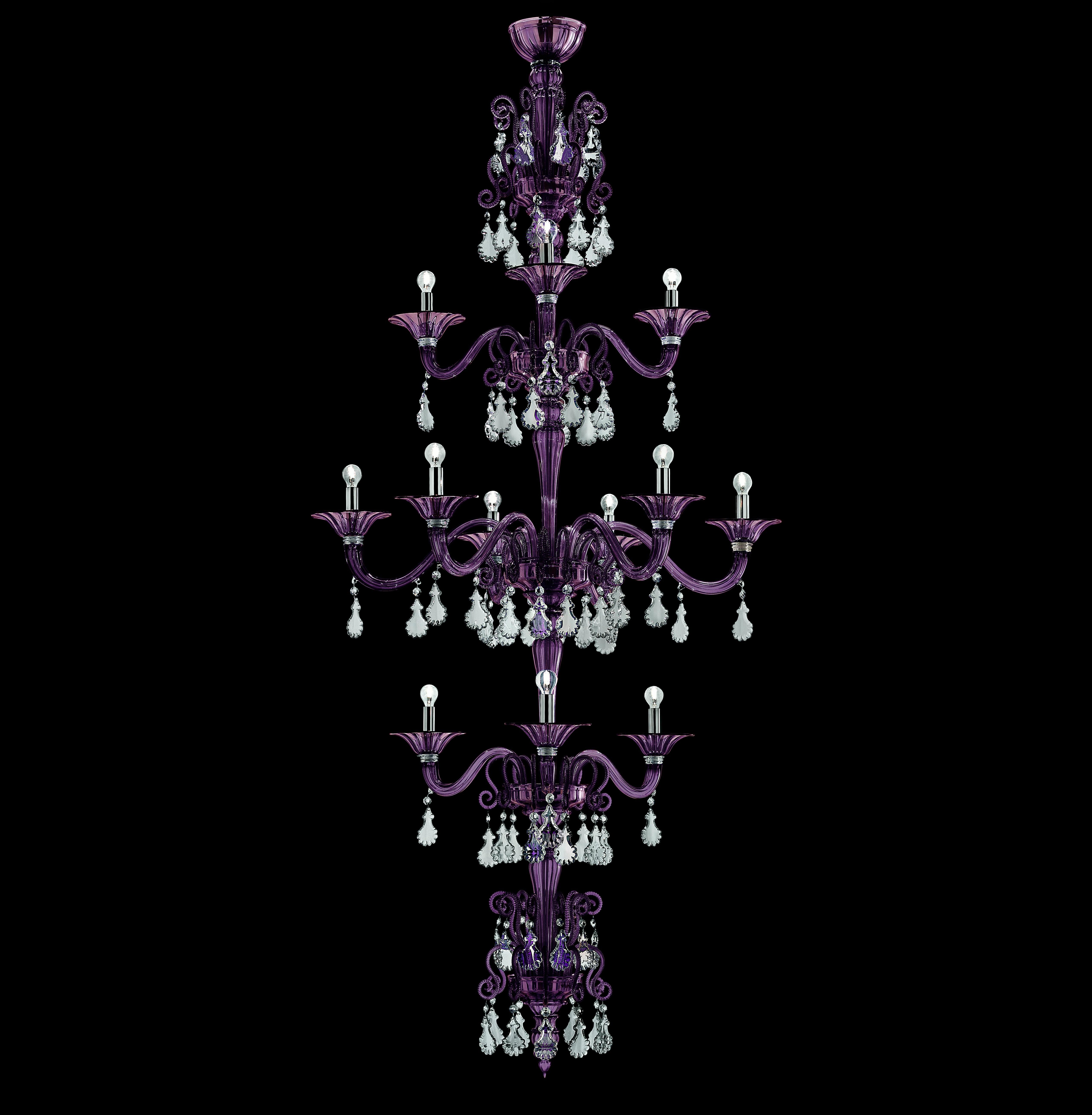 Araña de cristal de Murano, cristal veneciano, torpedo Taif Italiano en venta