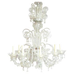 Murano Blown Glass Chandelier with 10 Lights