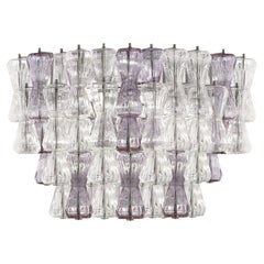 Murano blown Glass Ceiling Lamp Periwinkle Venetian crystal Barovier&Toso