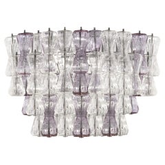 Murano Blown Glass Ceiling Lamp, Periwinkle, Clepsydra