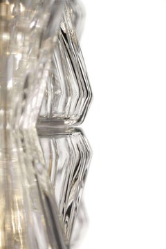 Murano Glass Suspension Lamp by Barovier&Toso, Venetian Crystal, Italy